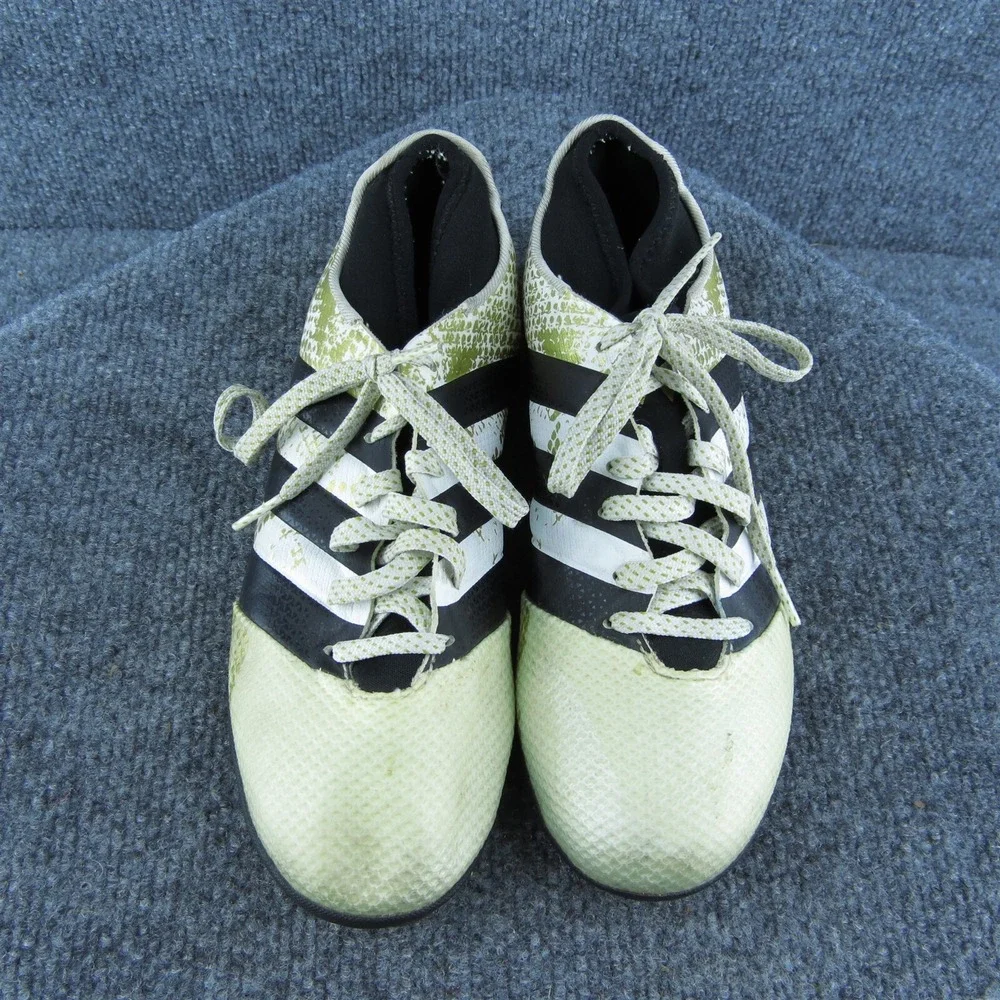 adidas Boys Sneaker Shoes Athletic Off White Synthetic Lace Up Size Y 4.5 Medium
